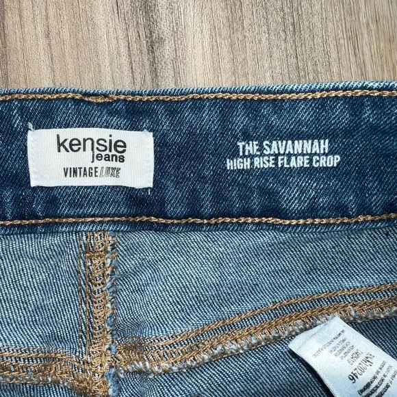 Kensie Jeans the Savannah High Rise Flare Crop - Picture 2 of 5